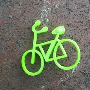 Neon bicycle pin